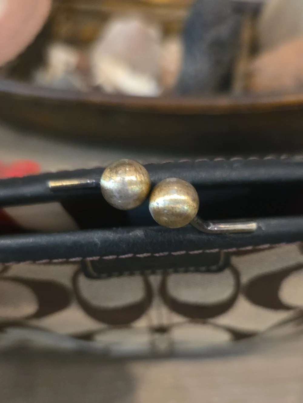 Coach Legacy Lined Large Kisslock Pouch